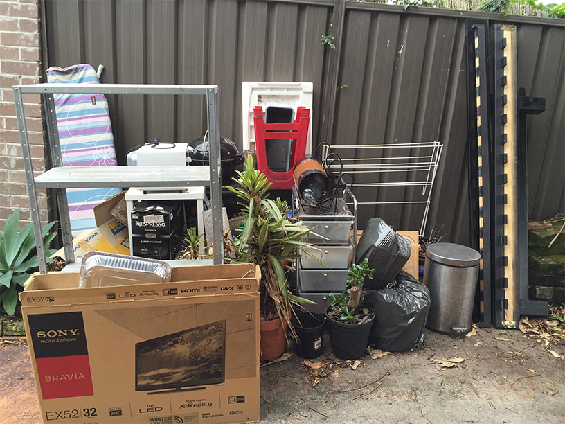 Backyard Junk Ready to be taken to the Rubbish Dump